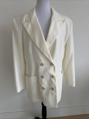 PRINCIPLES Vintage Double Breasted Power Blazer 90's Minimalist Big Shoulders